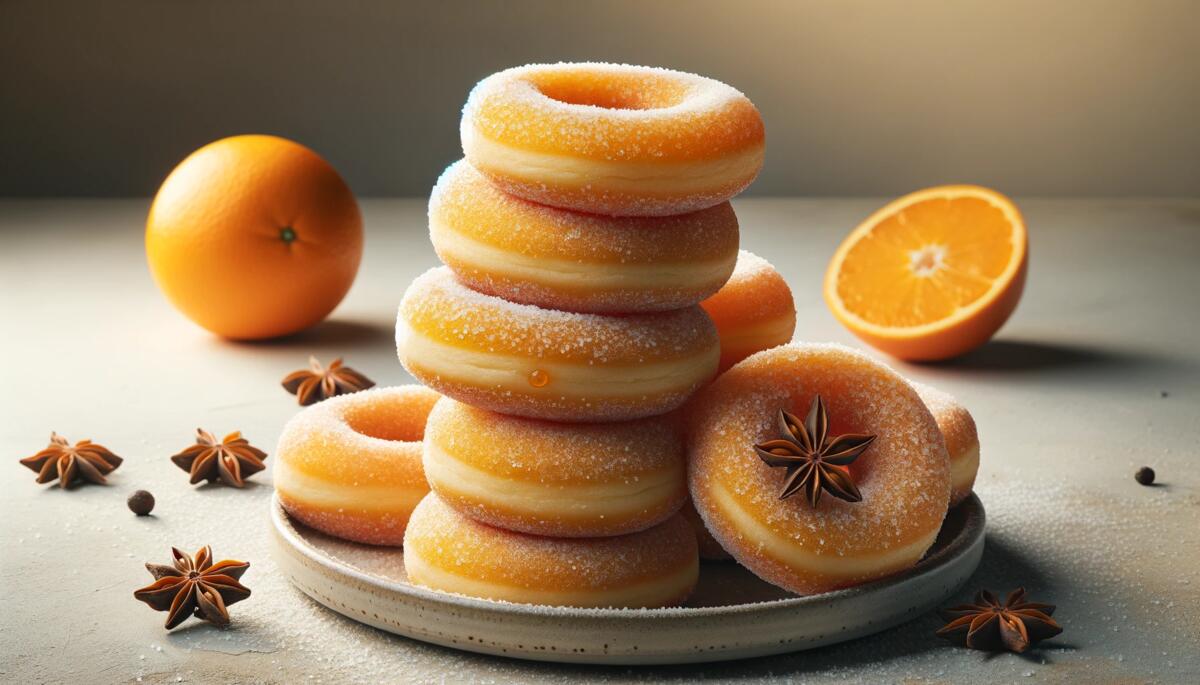 Rosquillas de naranja con anís hechas con rosquillera